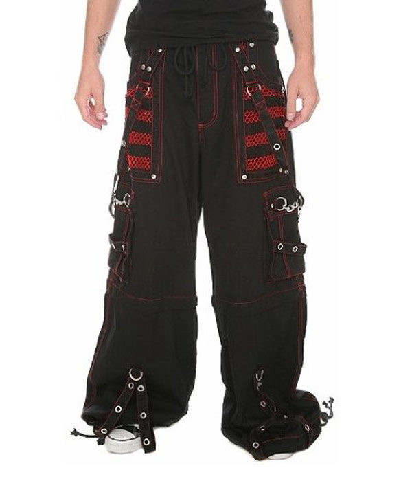 black and red tripp pants